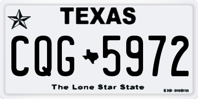 TX license plate CQG5972