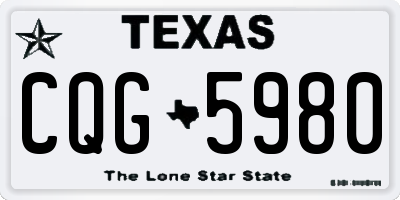 TX license plate CQG5980