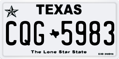 TX license plate CQG5983