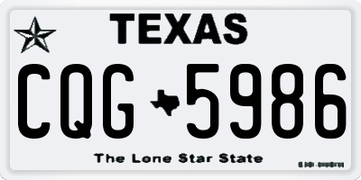 TX license plate CQG5986