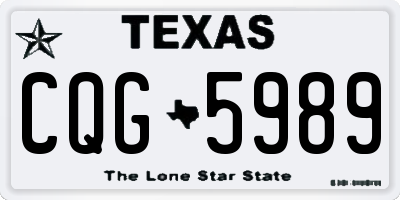 TX license plate CQG5989