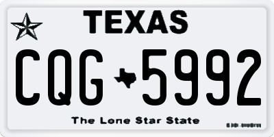 TX license plate CQG5992