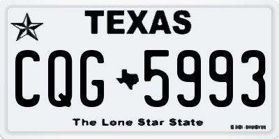 TX license plate CQG5993