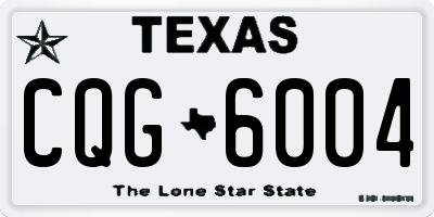 TX license plate CQG6004