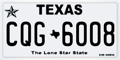 TX license plate CQG6008