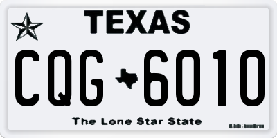 TX license plate CQG6010