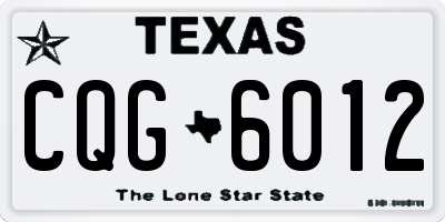 TX license plate CQG6012