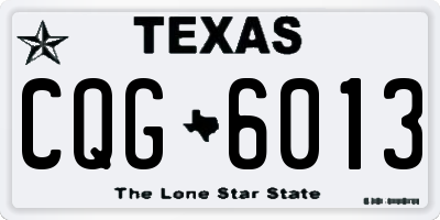 TX license plate CQG6013