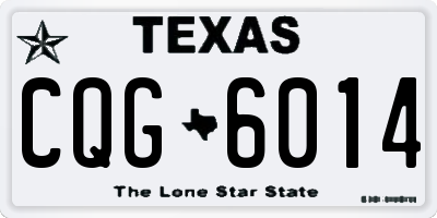 TX license plate CQG6014