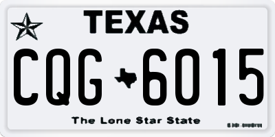 TX license plate CQG6015