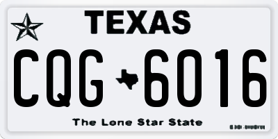 TX license plate CQG6016