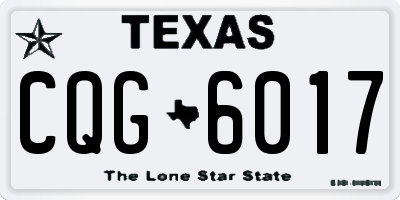TX license plate CQG6017