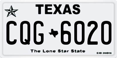 TX license plate CQG6020