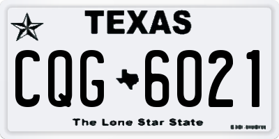TX license plate CQG6021