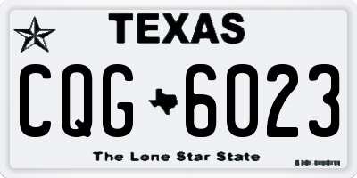 TX license plate CQG6023