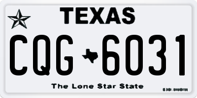 TX license plate CQG6031