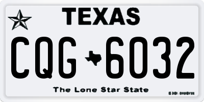 TX license plate CQG6032