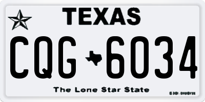TX license plate CQG6034