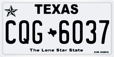 TX license plate CQG6037