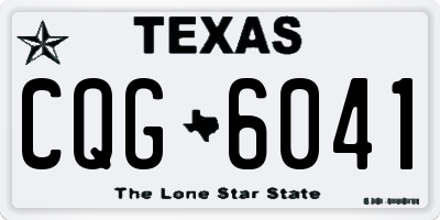 TX license plate CQG6041