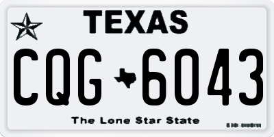 TX license plate CQG6043