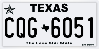 TX license plate CQG6051