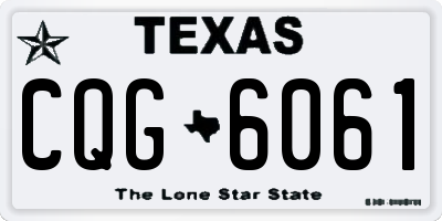 TX license plate CQG6061