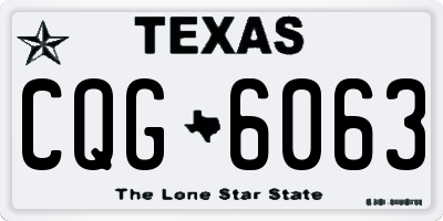 TX license plate CQG6063