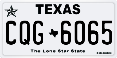 TX license plate CQG6065