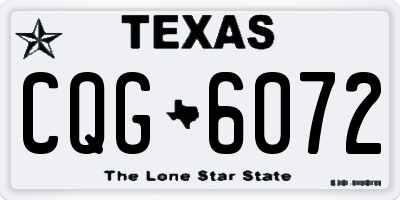 TX license plate CQG6072