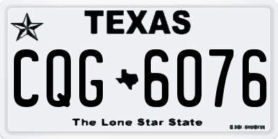 TX license plate CQG6076