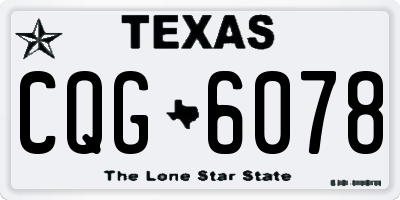 TX license plate CQG6078