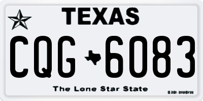 TX license plate CQG6083
