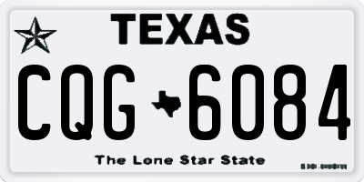 TX license plate CQG6084