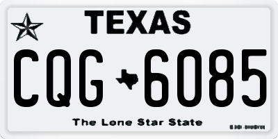 TX license plate CQG6085