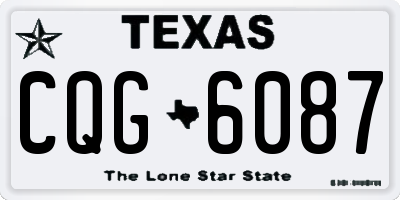 TX license plate CQG6087