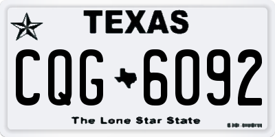 TX license plate CQG6092
