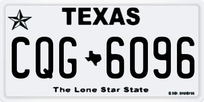 TX license plate CQG6096