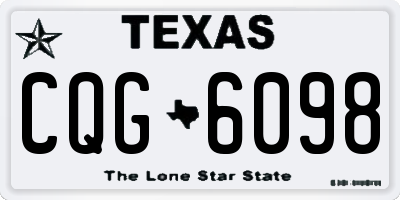 TX license plate CQG6098