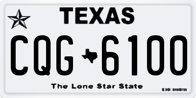 TX license plate CQG6100