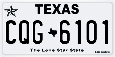 TX license plate CQG6101