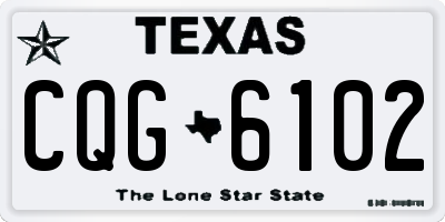 TX license plate CQG6102