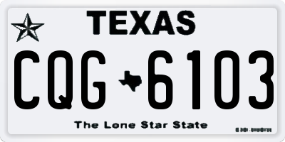 TX license plate CQG6103