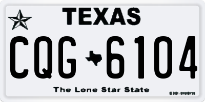 TX license plate CQG6104