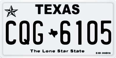 TX license plate CQG6105