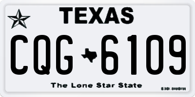 TX license plate CQG6109