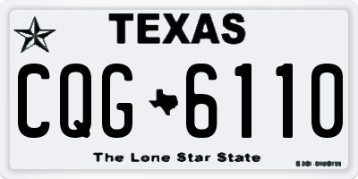 TX license plate CQG6110