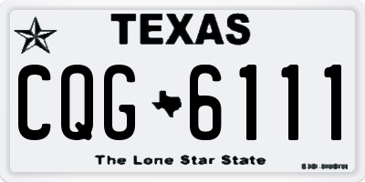 TX license plate CQG6111