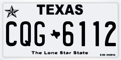TX license plate CQG6112