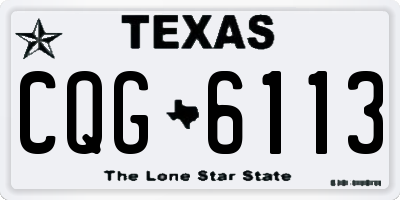 TX license plate CQG6113